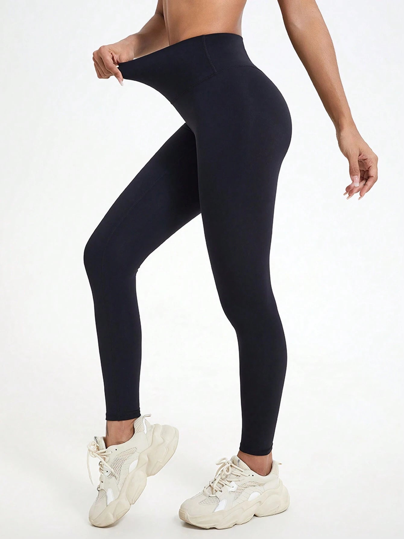 1 Piece High Waisted Hip Lifting Yoga Bottom Pants Breathable Nude Outdoor Pants Gym Running Training Legging Tights