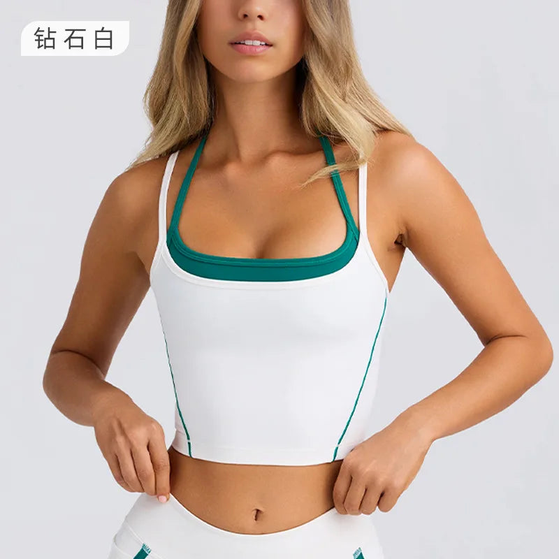 Sports Underwear Vest Shorts Suspender Bra Beauty Back Pilates Skinny High Elastic Fitness Running Yoga Set Clothes for Women