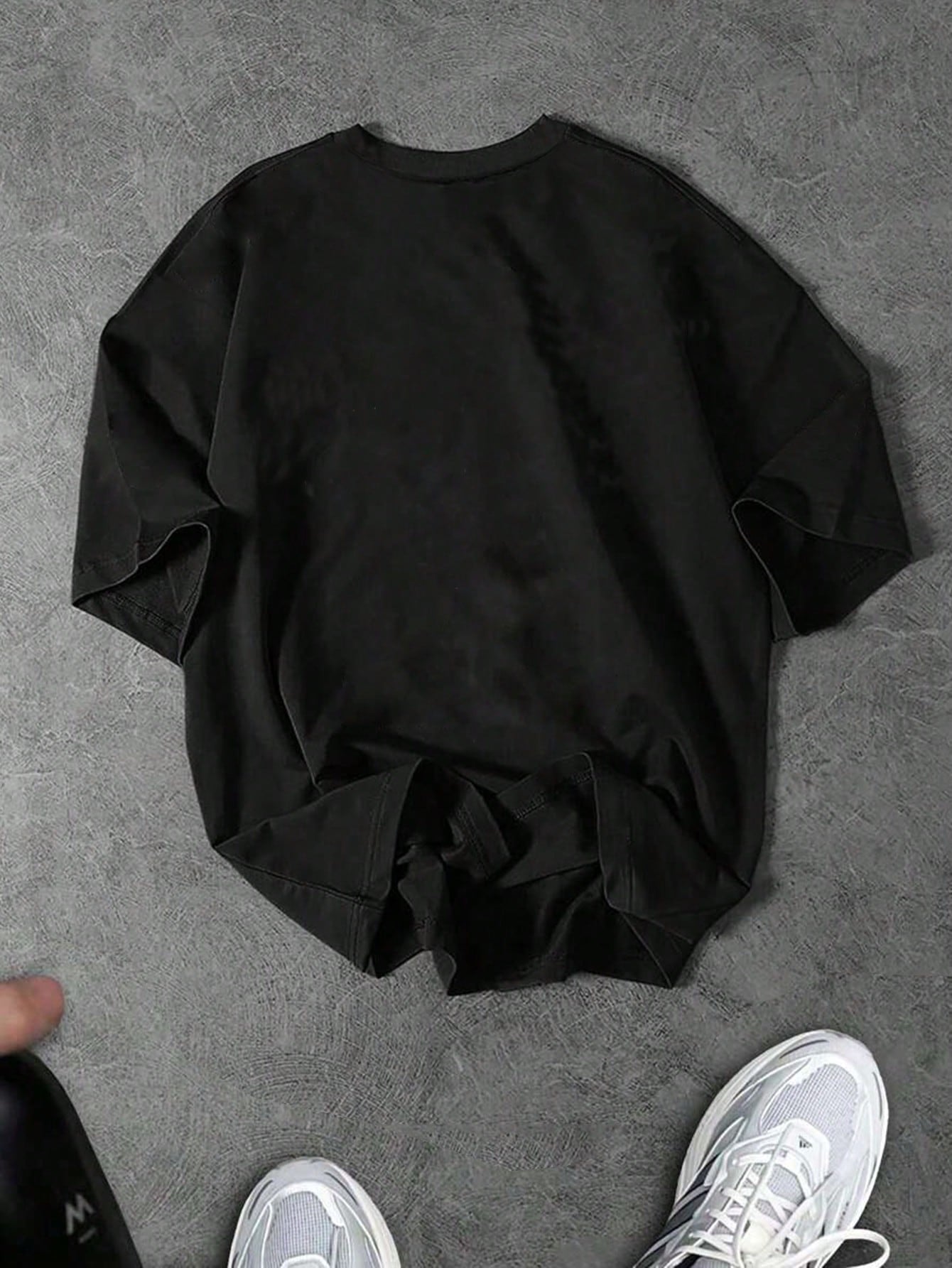 Manfinity Sport Corelite Men'S Botanical Print round Neck Short Sleeve Sports T-Shirt for Summer Workout Clothes Running Tees & Tanks, Black T-Shirt, Spider T-Shirt