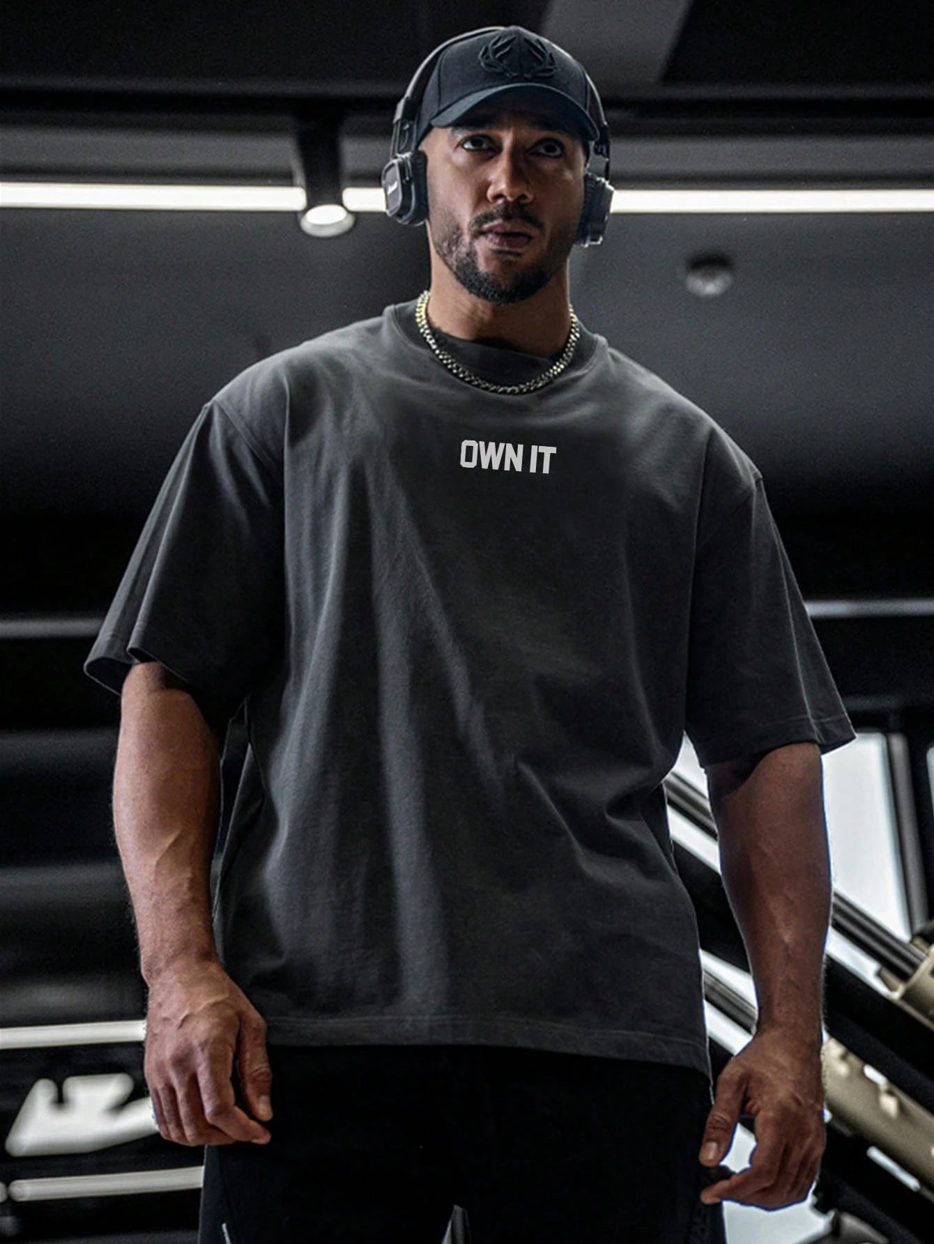 Men'S Casual Short Sleeve T-Shirt with Text Print, round Neck