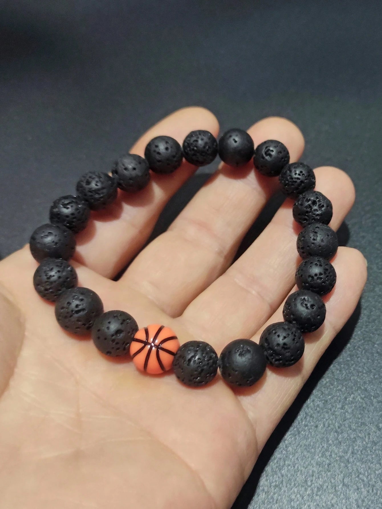 1Pc Basketball Baseball Beaded Bracelet Men'S Bracelet Handmade Couple Fitness Sports Bracelet
