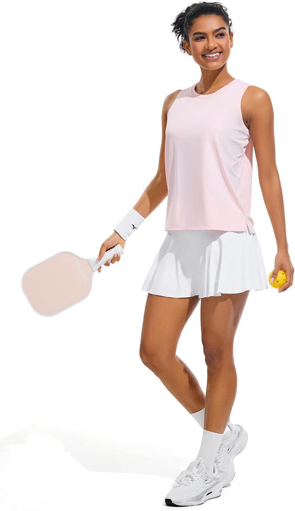 Ice Silk Workout Tank Tops for Women Cool-Dry Sleeveless Loose Fit Yoga Shirts Athletic Running Gym