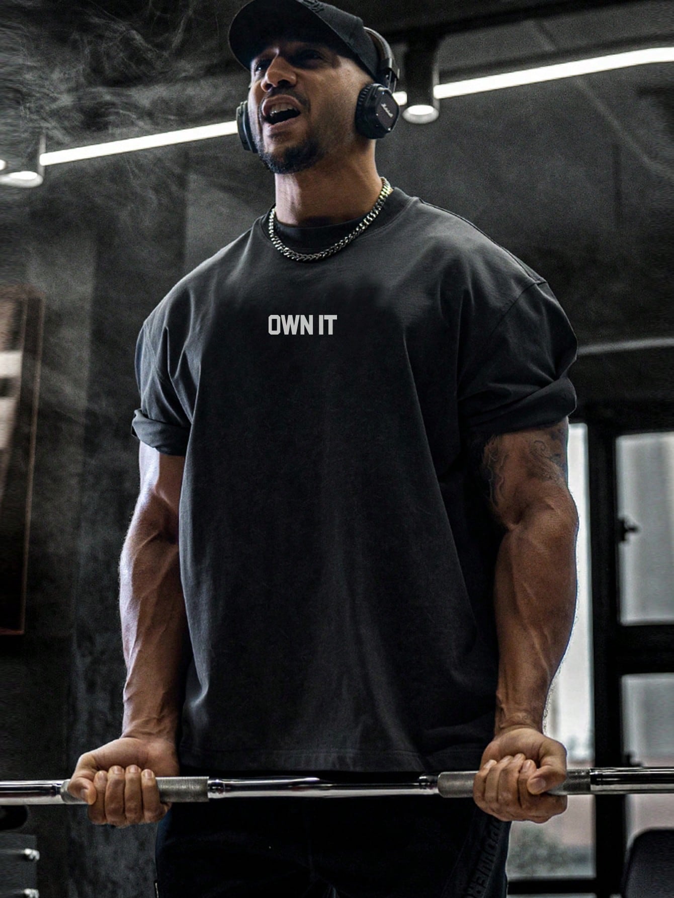 Men'S Casual Short Sleeve T-Shirt with Text Print, round Neck