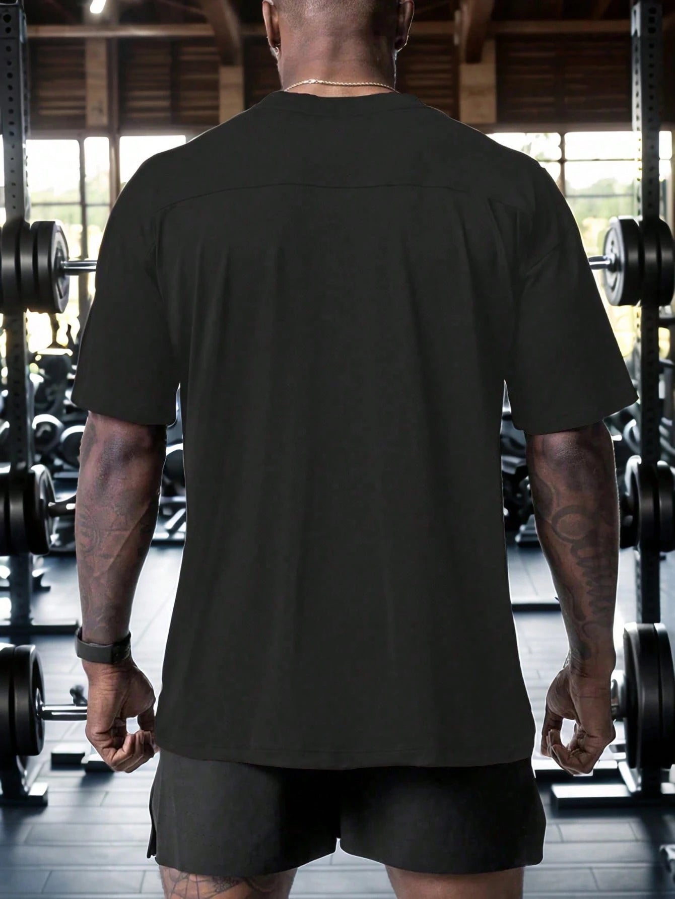 Vitafith New Bull Print Casual Sports Fitness American Style Men T-Shirt, Fashionable Sports & Fitness, Versatile Casual Daily Wear, Lightweight