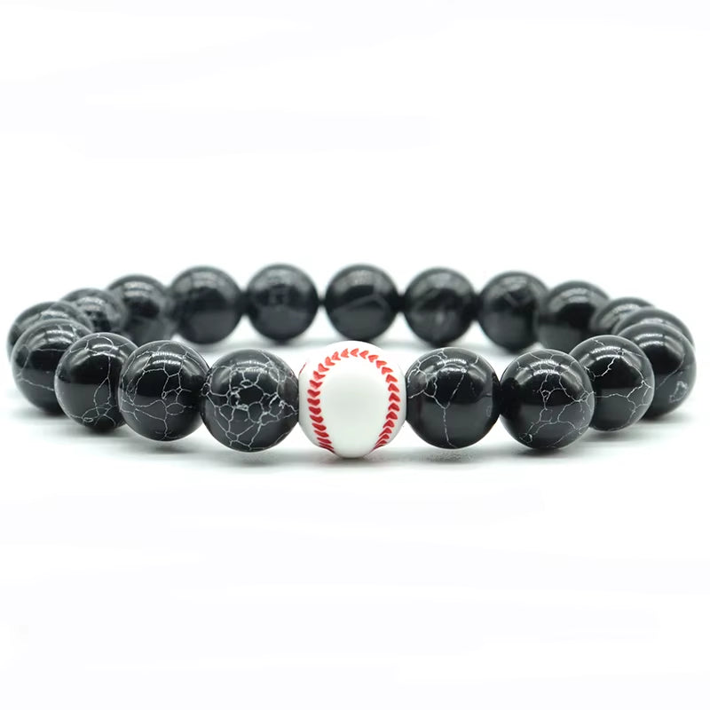 Minimalist Gym Bracelet Man Basketball Football Braclet Homme 10Mm Natural Stone Braslet Beads Love Gift for Boyfriend Pulseras