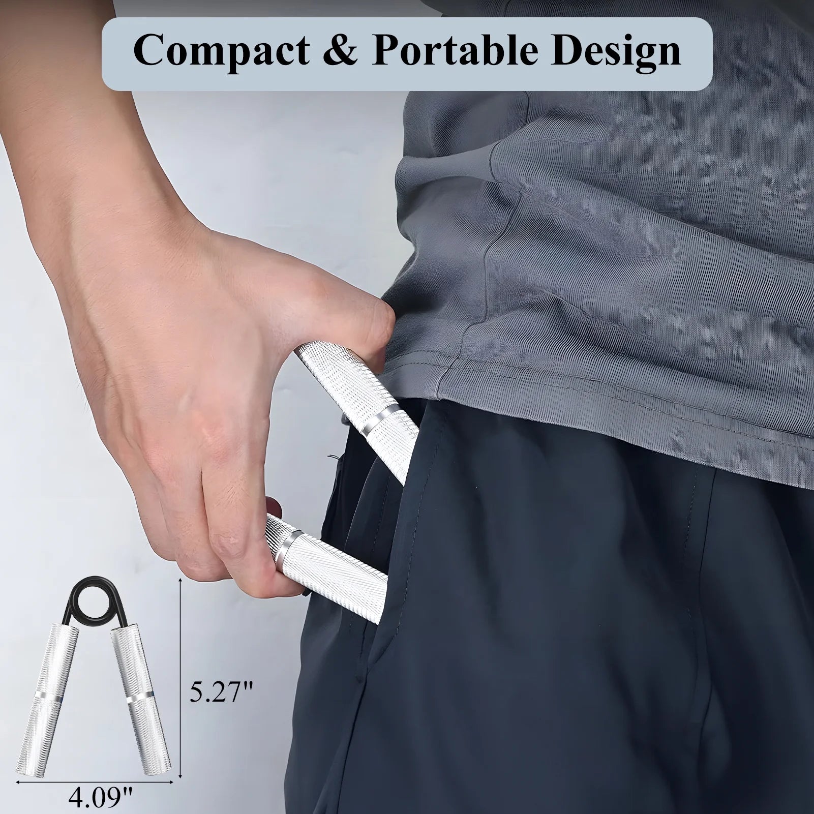 Grip Strength Trainer Set, 50LB-200LB Hand Gripper Strengthener 4 Pack, Metal No Slip Forearm Strengthener Exerciser with Grip Pads for Strength Training, Injury Recovery, Muscle Building