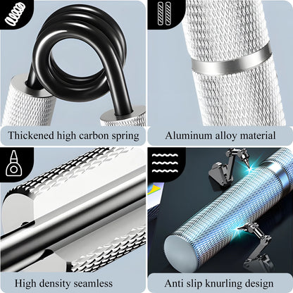 Grip Strength Trainer Set, 50LB-200LB Hand Gripper Strengthener 4 Pack, Metal No Slip Forearm Strengthener Exerciser with Grip Pads for Strength Training, Injury Recovery, Muscle Building