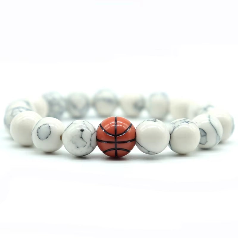 Minimalist Gym Bracelet Man Basketball Football Braclet Homme 10Mm Natural Stone Braslet Beads Love Gift for Boyfriend Pulseras