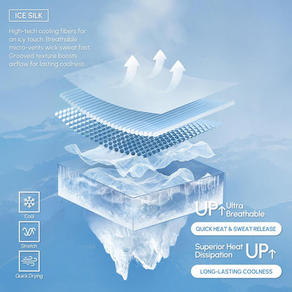 Ice Silk Workout Tank Tops for Women Cool-Dry Sleeveless Loose Fit Yoga Shirts Athletic Running Gym