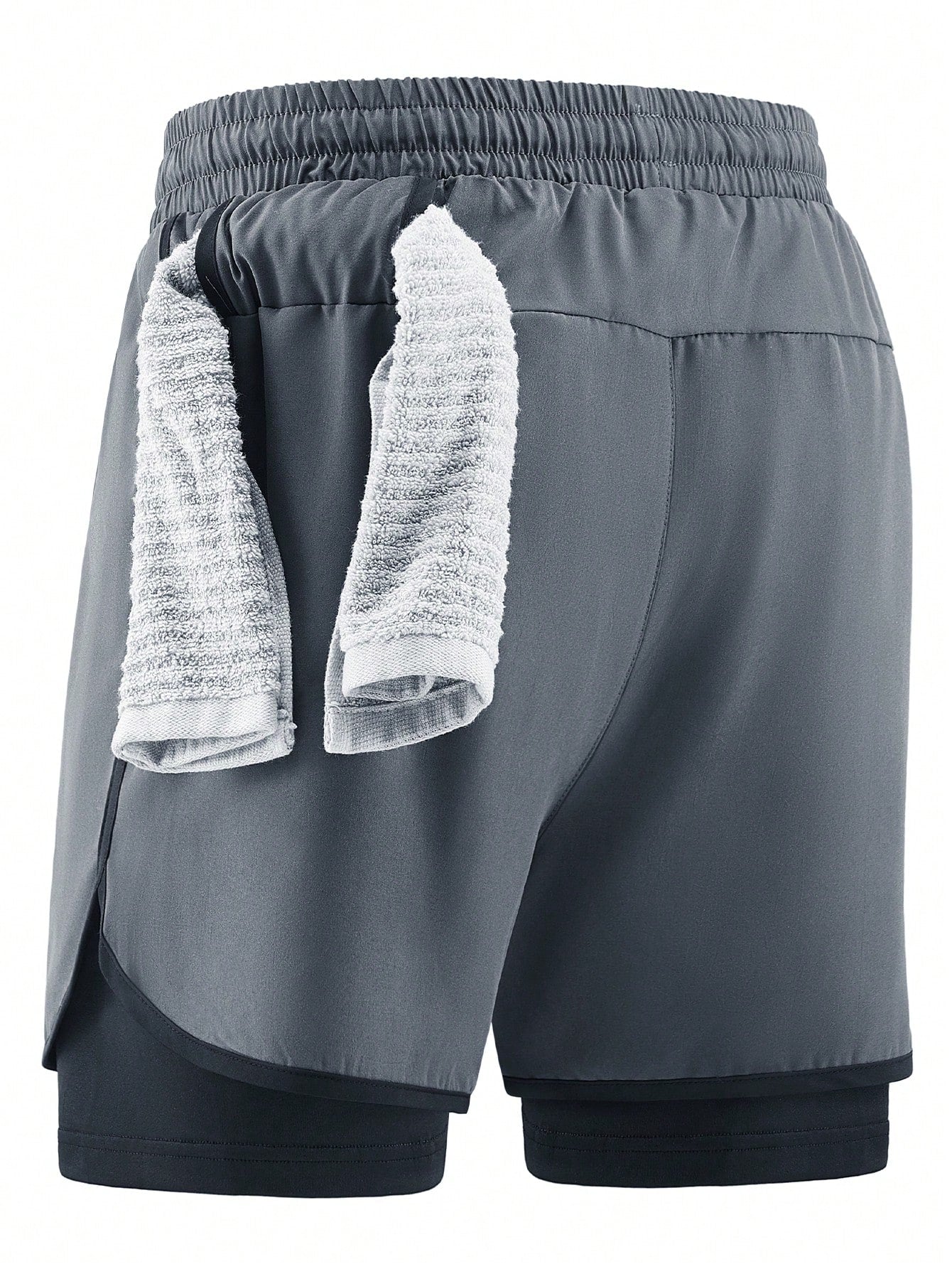 Summer Quick-Dry Running Shorts with Built-In Underwear, Boyfriend Style Men'S 3/4 Training Pants for Gym Fitness