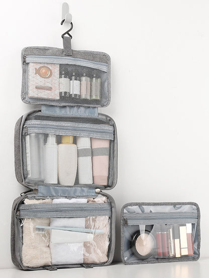 Large Hanging Hook Toiletry Bag Waterproof Folding Handbag Travel Makeup Cosmetic Razor Storage Bag for Women Makeup Bag School Supplies School Stuff for College Dorm for Student Cruise Essential Toiletry Bags Summer Travel Essentials for Beach Vacation Holiday School Supplies Dorm Essentials Back to School