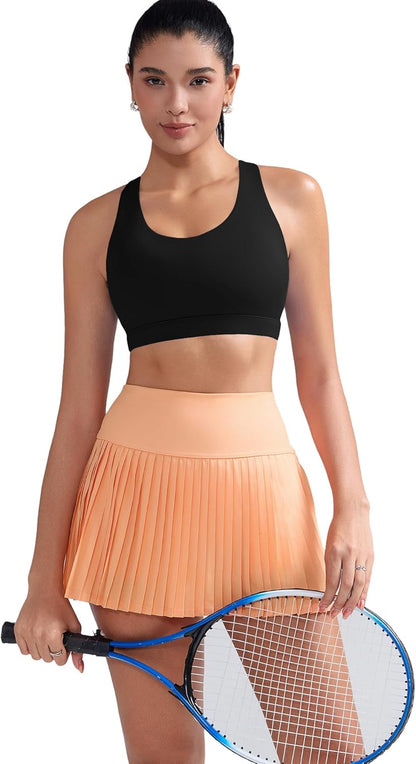 Sports Bra for Women, Criss-Cross Back Padded Strappy Sports Bras Medium Support Yoga Bra with Removable Cups