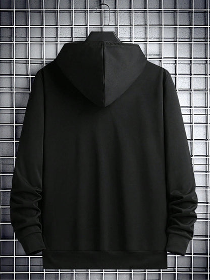 Men'S Lightweight Cardigan Hoodie for Autumn and Winter, New Korean-Style Slim Fit Casual Solid Color Jacket for Young Men.