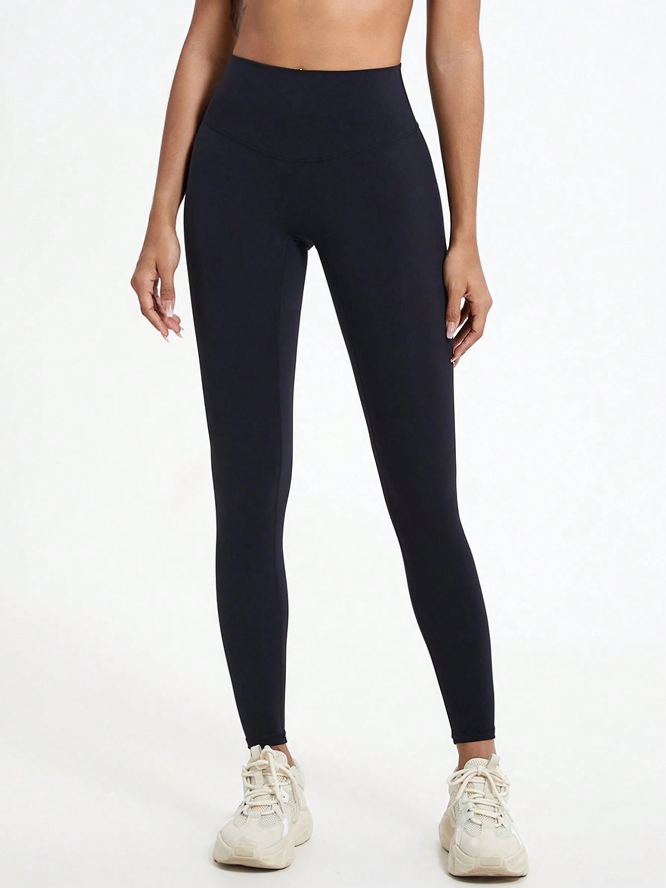 1 Piece High Waisted Hip Lifting Yoga Bottom Pants Breathable Nude Outdoor Pants Gym Running Training Legging Tights