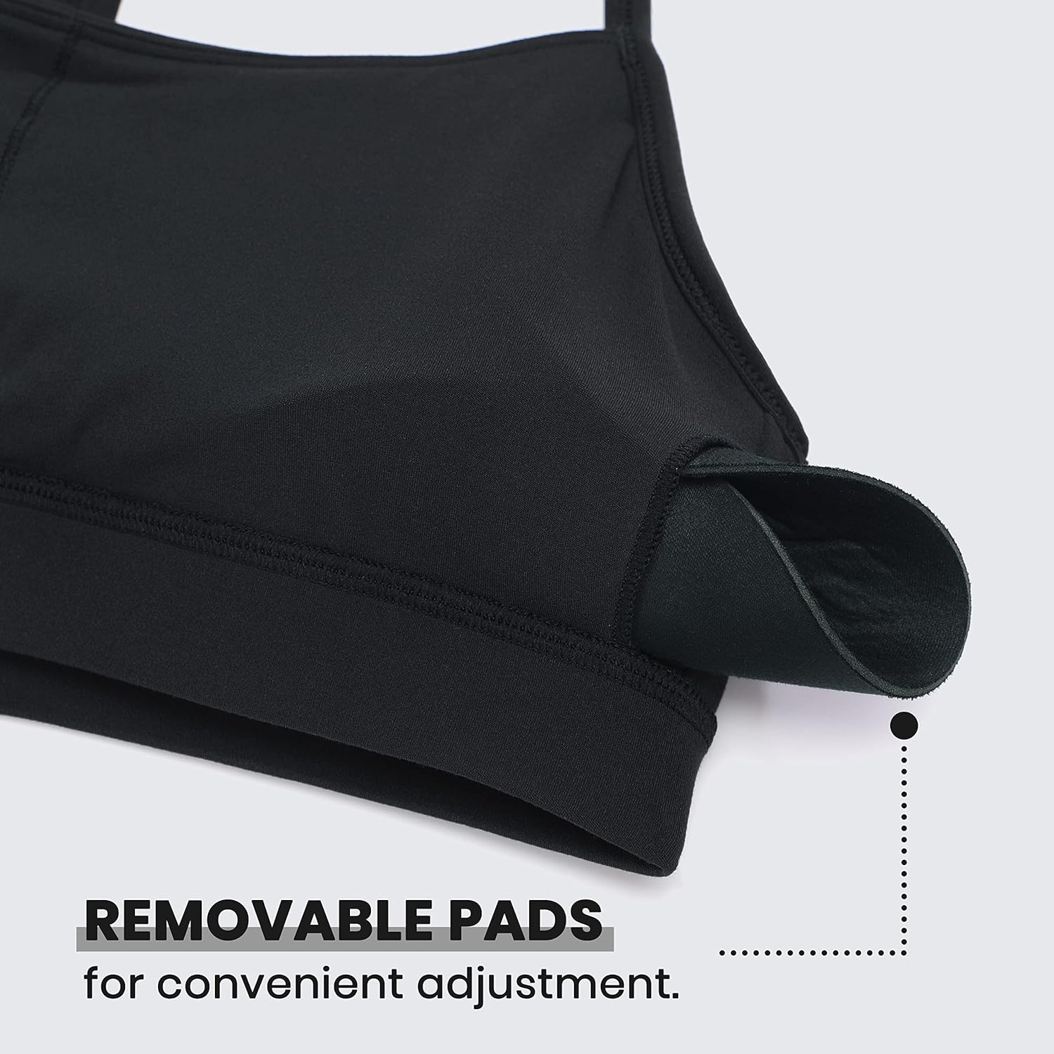 Butterluxe Y Back Sports Bras for Women - Padded Racerback Low Impact Spaghetti Thin Strap Workout Yoga Top