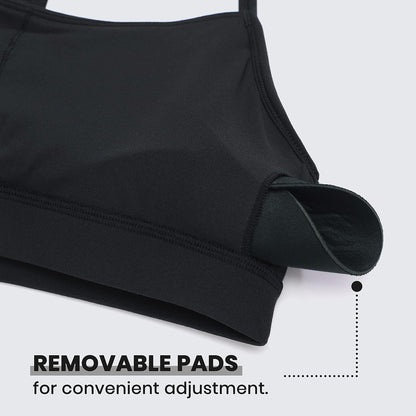 Butterluxe Y Back Sports Bras for Women - Padded Racerback Low Impact Spaghetti Thin Strap Workout Yoga Top