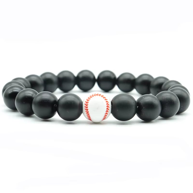 Minimalist Gym Bracelet Man Basketball Football Braclet Homme 10Mm Natural Stone Braslet Beads Love Gift for Boyfriend Pulseras