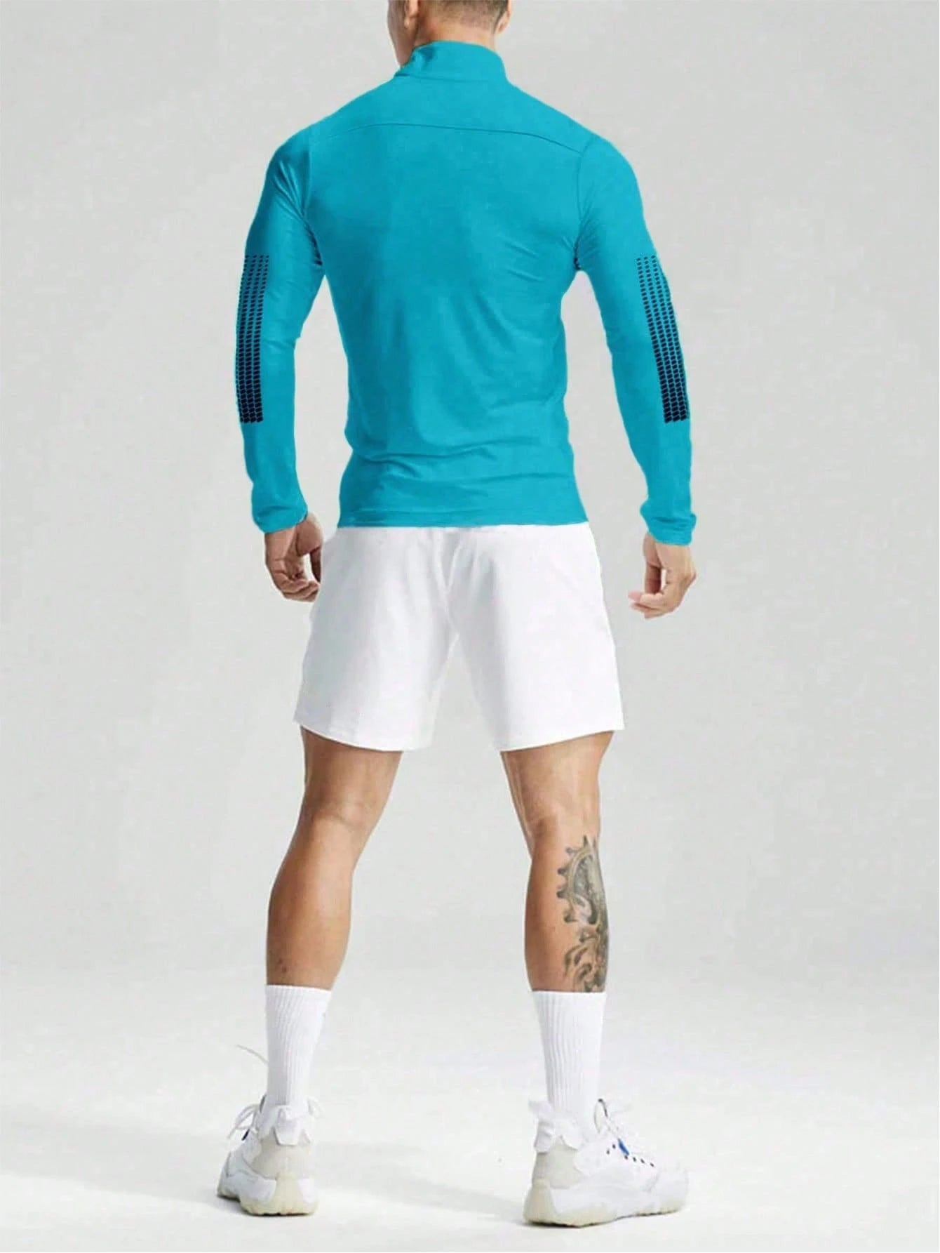 Manfinity Sport Corelite Manfinity Fitness Men Letter Graphic Quarter Zip Sports Jacket Workout Tops Back to School Pride Jersey Men Joggers Jersey Men Workout Tops Fall Breathable Sports Jacket