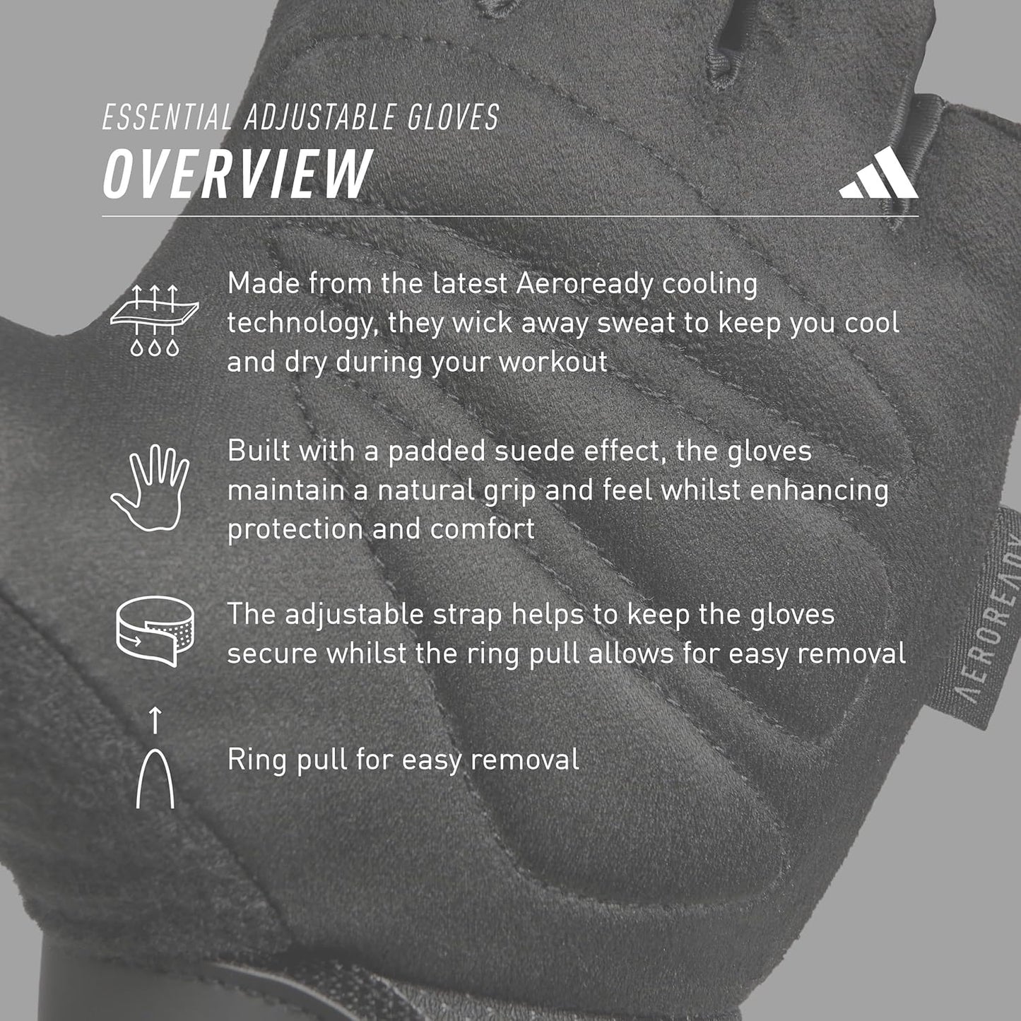Essential Training & Weightlifting Gloves, Fingerless Workout Gloves