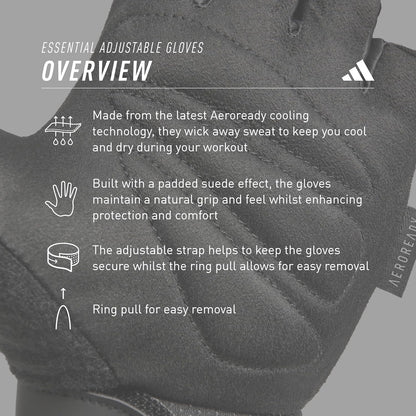 Essential Training & Weightlifting Gloves, Fingerless Workout Gloves