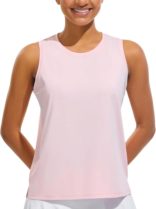 Ice Silk Workout Tank Tops for Women Cool-Dry Sleeveless Loose Fit Yoga Shirts Athletic Running Gym