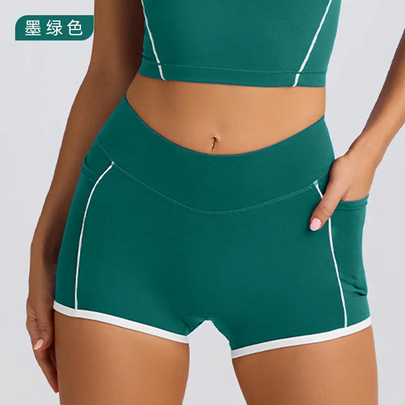 Sports Underwear Vest Shorts Suspender Bra Beauty Back Pilates Skinny High Elastic Fitness Running Yoga Set Clothes for Women