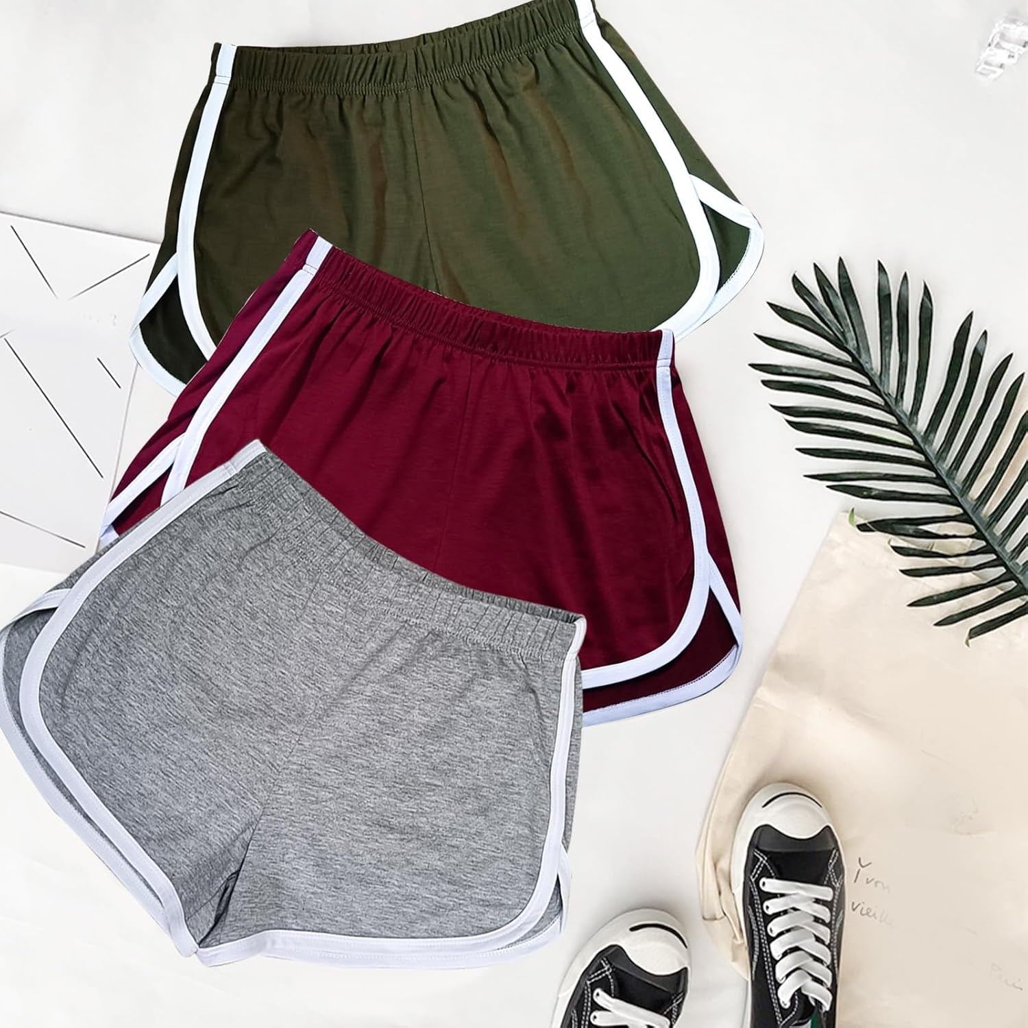 4 Pack Women'S Cotton Yoga Dance Short Pants Sport Shorts Summer Athletic Cycling Hiking Sports Shorts