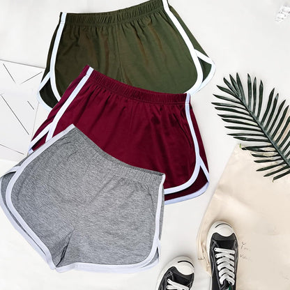 4 Pack Women'S Cotton Yoga Dance Short Pants Sport Shorts Summer Athletic Cycling Hiking Sports Shorts