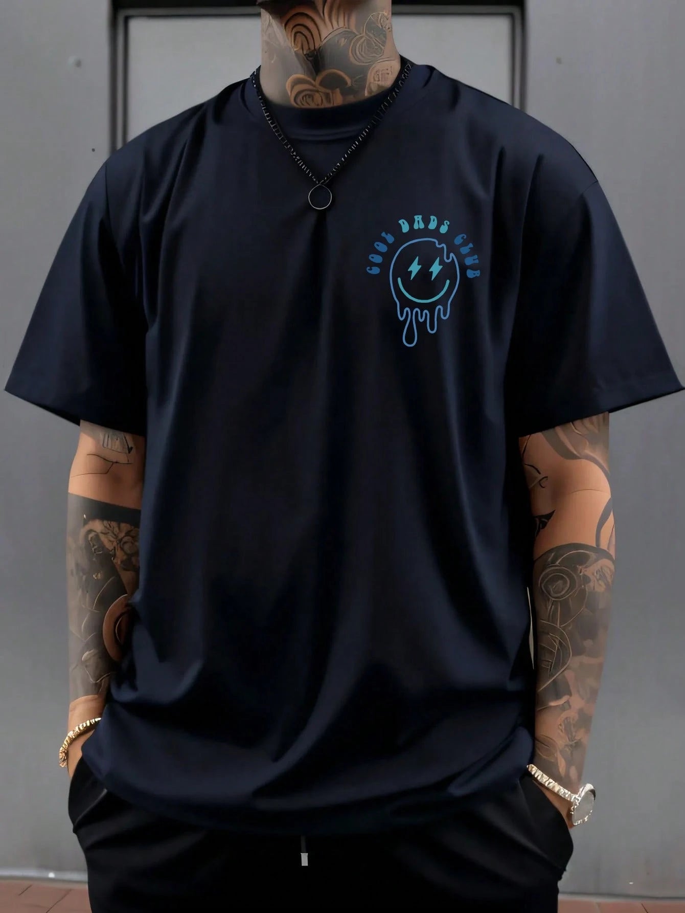 Summer New Men Outdoor Sports T-Shirt, "Cool Dad Club" Graphic Print, Suitable for Gift, Hiking Fishing T-Shirt, Suitable for Daily Wear, Outdoor Travel, Father'S Day Gift, Christmas Gift for Dad, Daily Casual Versatile Short Sleeve T-Shirt