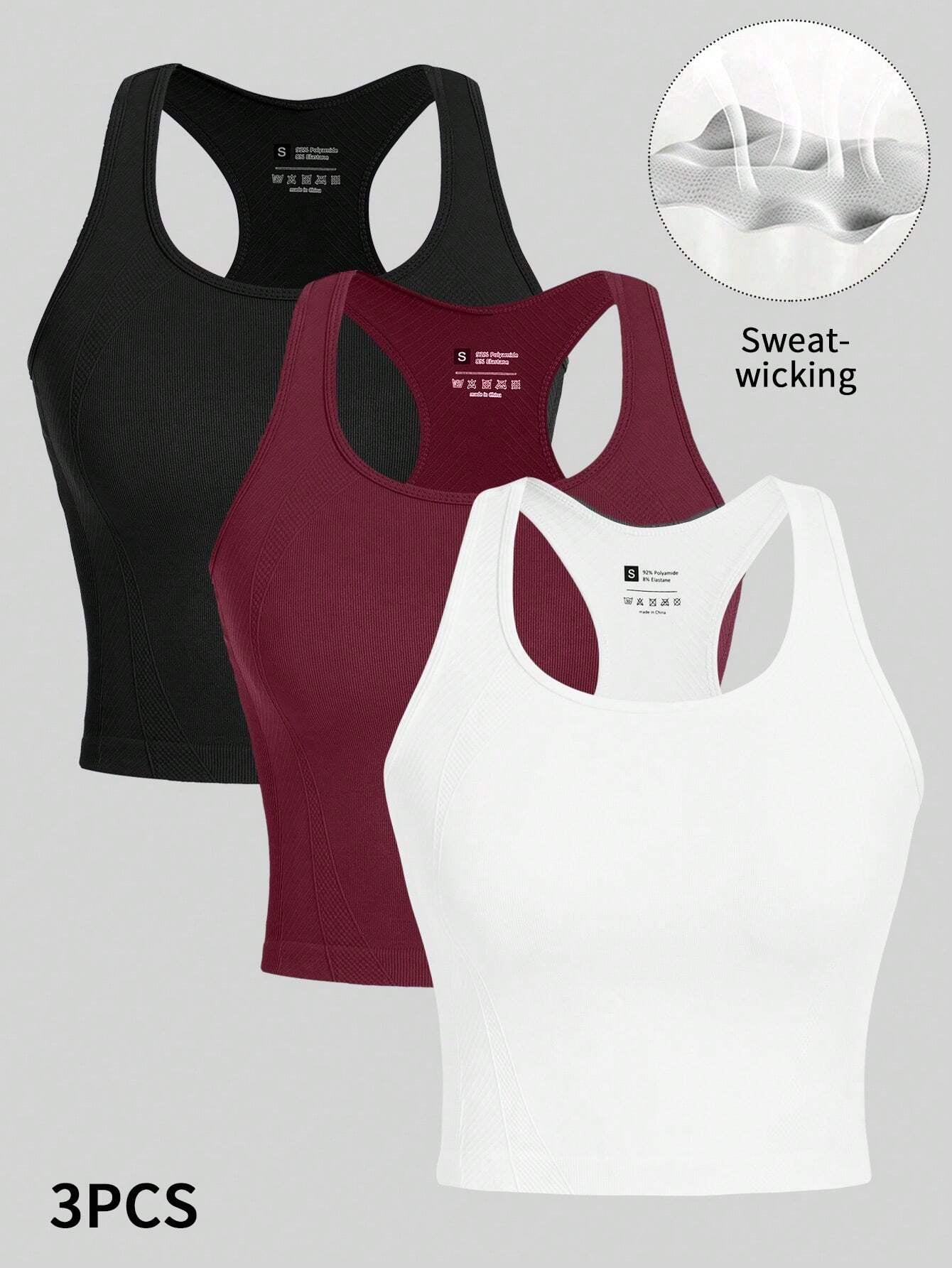 Gameset  Sport 3Pcs Cool Mesh Splice Mesh Sports Topworkout Tank Top