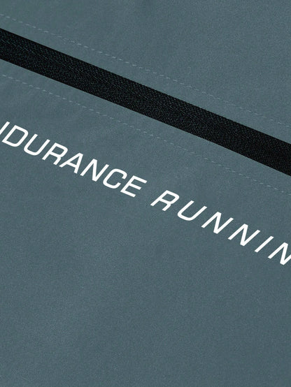 Manfinity Running Men'S Letter Print Drawstring Hooded Sports Jacket Workout Tops Fall Breathable