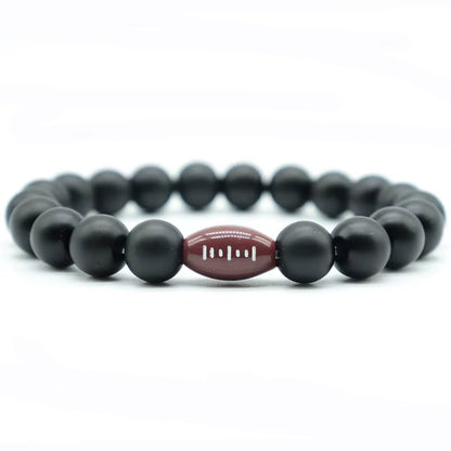 Minimalist Gym Bracelet Man Basketball Football Braclet Homme 10Mm Natural Stone Braslet Beads Love Gift for Boyfriend Pulseras