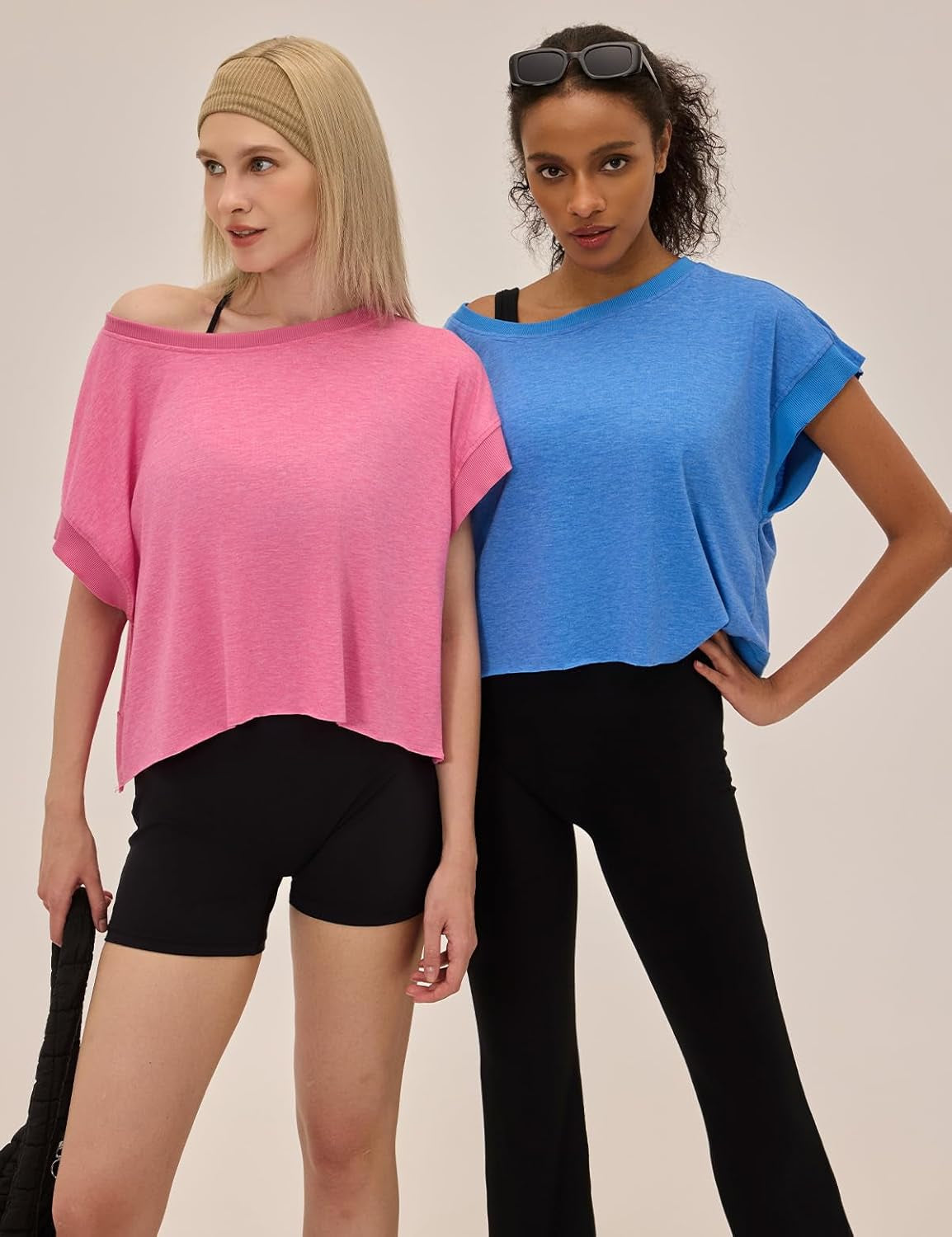 Open Back Workout Tops for Women Loose Fit Athletic Crop Tee Short Sleeve Gym Running Yoga Shirt