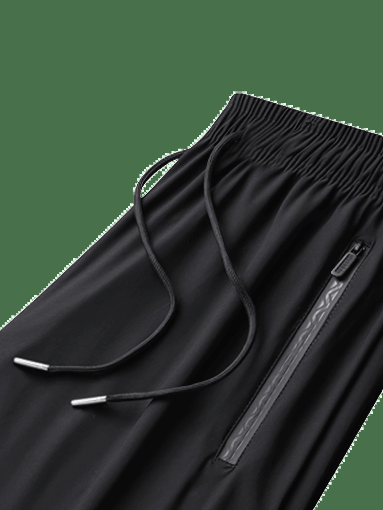 Men'S High Elastic English Reflective Zipper Pocket Drawstring Ankle-Length Pants, Lightweight Casual Sports Trousers Suitable for Running, Workout, Hiking, Cycling, Spring & Autumn