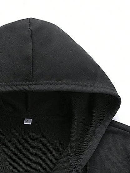 Men'S Lightweight Cardigan Hoodie for Autumn and Winter, New Korean-Style Slim Fit Casual Solid Color Jacket for Young Men.