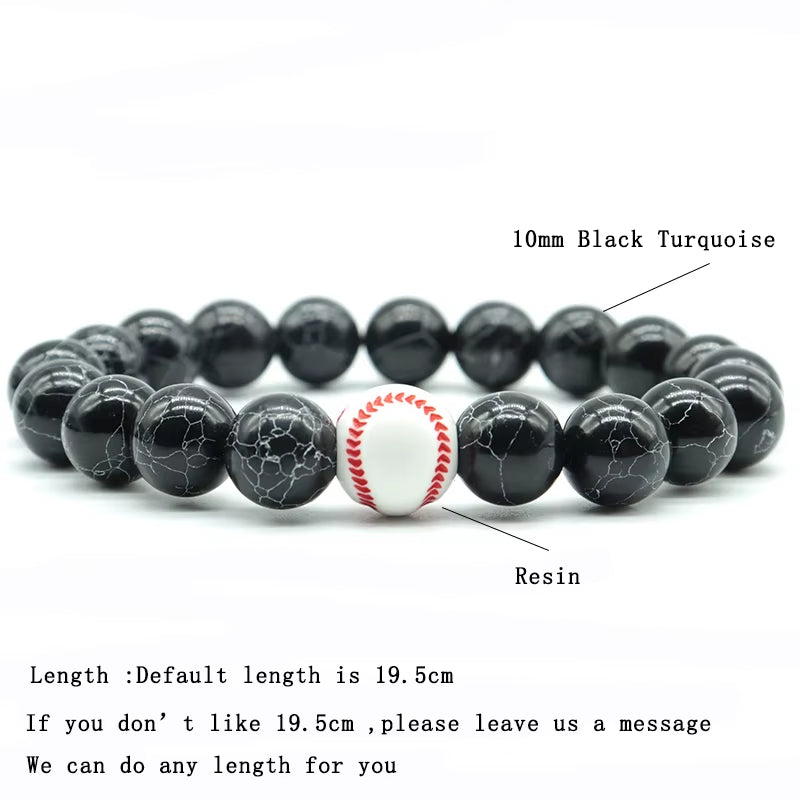 Minimalist Gym Bracelet Man Basketball Football Braclet Homme 10Mm Natural Stone Braslet Beads Love Gift for Boyfriend Pulseras