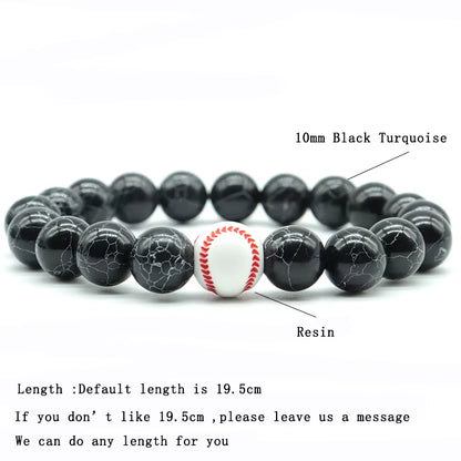 Minimalist Gym Bracelet Man Basketball Football Braclet Homme 10Mm Natural Stone Braslet Beads Love Gift for Boyfriend Pulseras