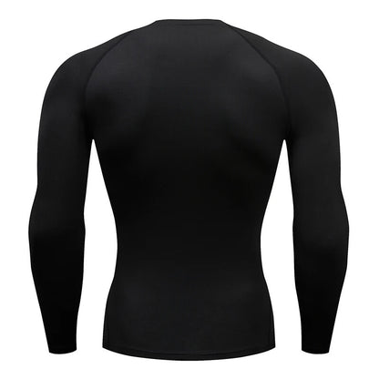 Men Running Compression T-Shirt Long Sleeves Sport Tees Gym Fitness
