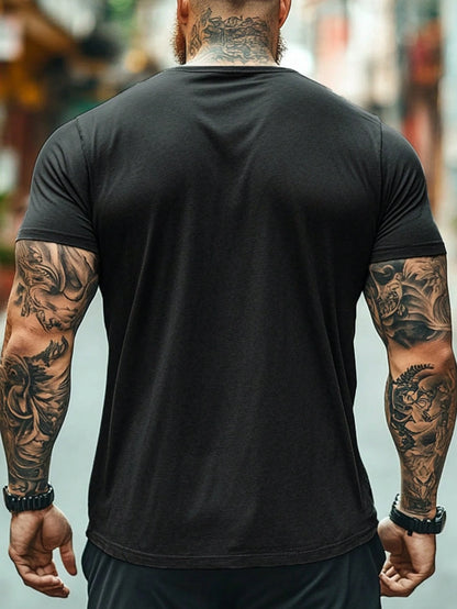 Men'S Black Short Sleeve T-Shirt Graphic Tee with Bowknot Design, Casual, Perfect for Spring/Summer Outdoor & Leisure Activities .Sporty Men Wear, Men Basic/Street Style Ideal Gifts for Him Boyfriend, Family, Friends, Birthdays, for Vacation/Holiday