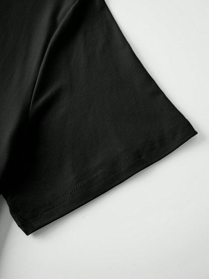 Manfinity Sport Corelite Men'S Botanical Print round Neck Short Sleeve Sports T-Shirt for Summer Workout Clothes Running Tees & Tanks, Black T-Shirt, Spider T-Shirt